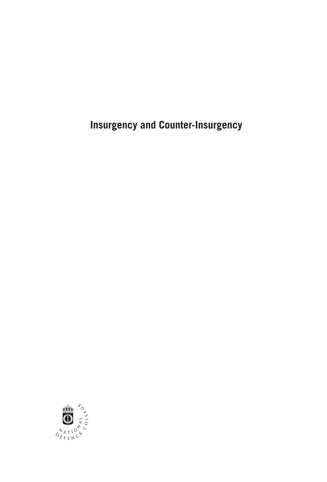 Insurgency and Counter-Insurgency
